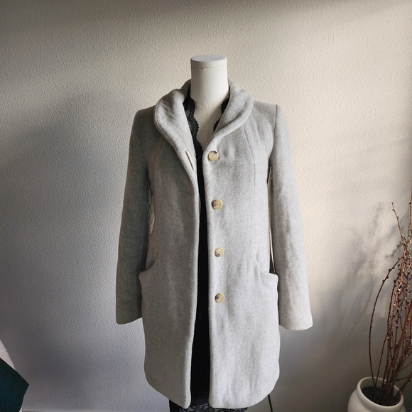 Wilfred Jackets & Blazers - Wilfred Light Gray Cocoon Wool Coat‎